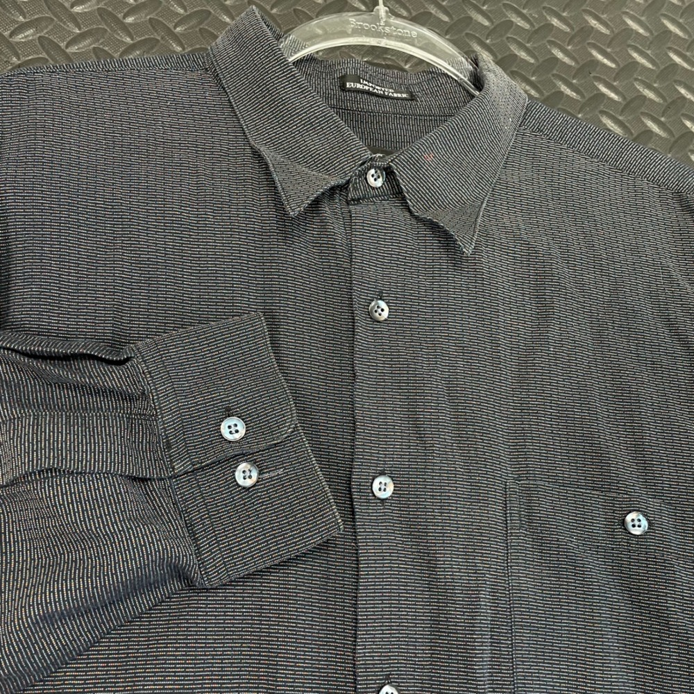 Riscatto Dark Gray Button Up Dress Shirts Men's Size XL Casual‎ Wear Comfort